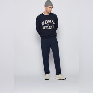 Hugo Boss X RUSSELL Athletic unisex sweatshirt, exclusive logo,Dark Blue L